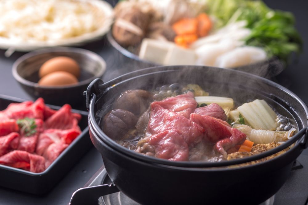 プライベートヴィラグランピング淡路　すき焼き