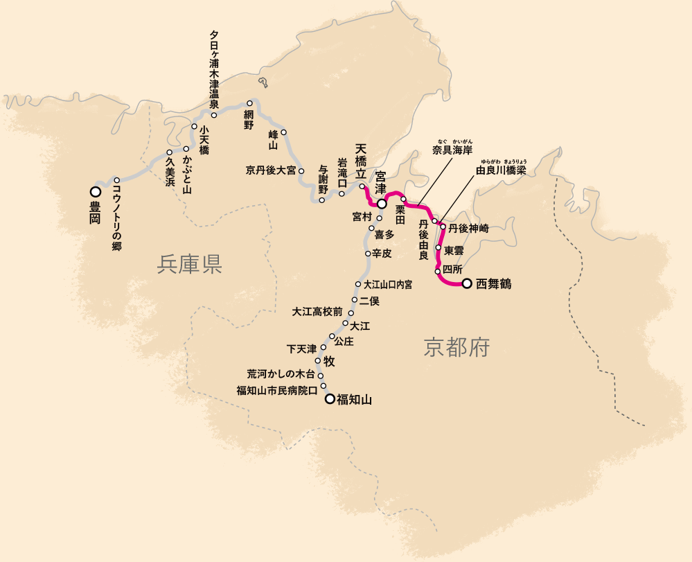 あかまつ号の運行ルート