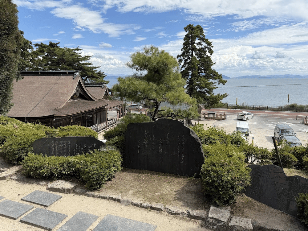 View of Lake Biwa from the observation deck
